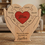Mom, Mum, Mother‘s day You Are The Piece That Hold Us Together - Personalized Wooden Family Puzzle