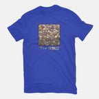 T is for Tribbles – Sci-Fi Graphic T-Shirt in royal blue, flat-lay product view