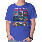 Fourth Of July Starter Pack Graphic T-Shirt in royal blue, product display
