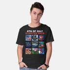 Model wearing black Fourth Of July Starter Pack Graphic T-Shirt