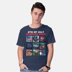 Model wearing navy Fourth Of July Starter Pack Graphic T-Shirt