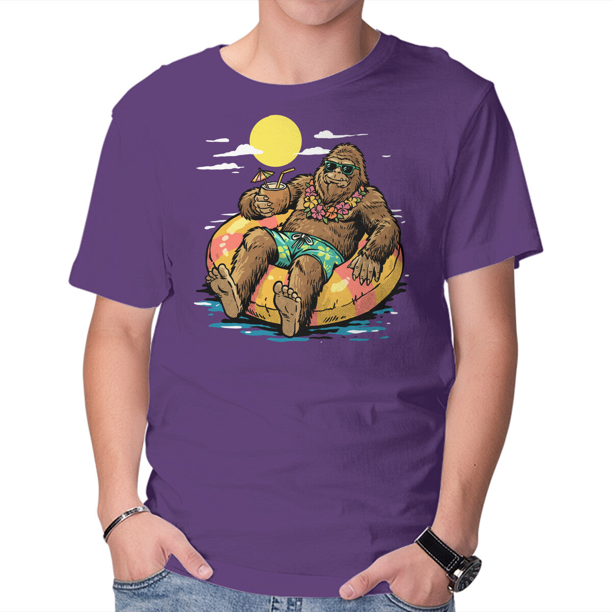 Cryptid Summer – Movie Graphic T-Shirt in purple, product display