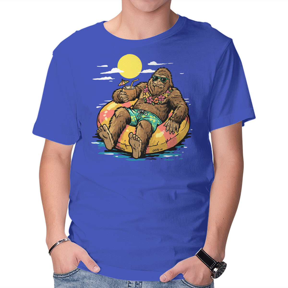 Cryptid Summer – Movie Graphic T-Shirt in royal blue, product display