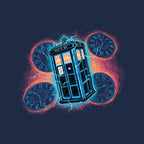 The Ripple Of Time – Sci-Fi Graphic T-Shirt design artwork for navy graphic T-shirt