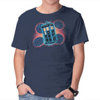 The Ripple Of Time – Sci-Fi Graphic T-Shirt in navy, product display
