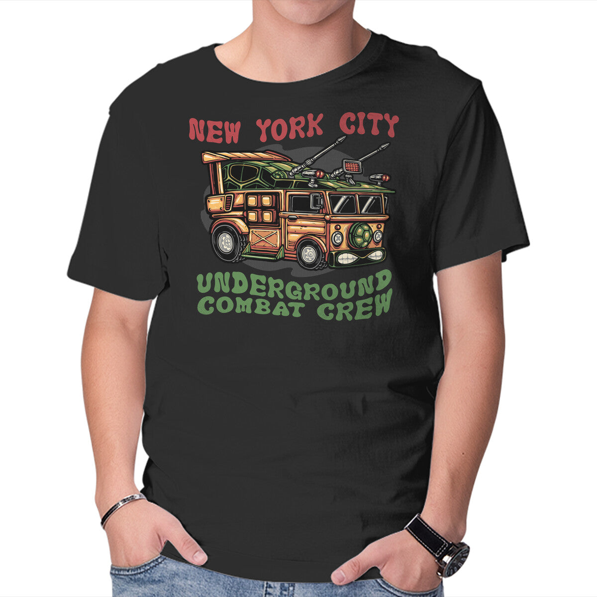 NYC Underground – Movie Graphic T-Shirt in black, product display