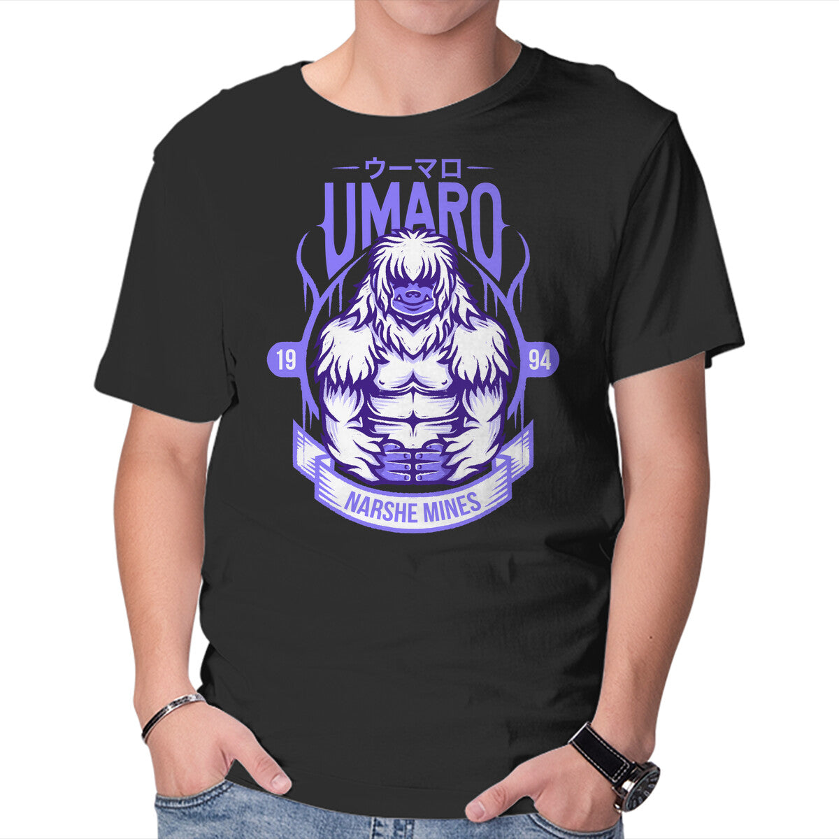 Umaro – Gaming Graphic T-Shirt in black, product display