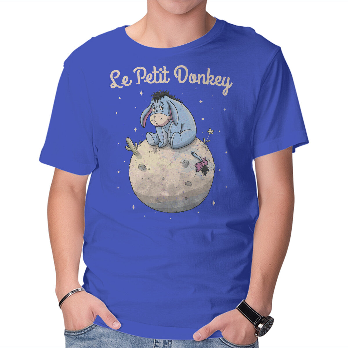 Le Petit Donkey Graphic T-Shirt in royal blue, product display