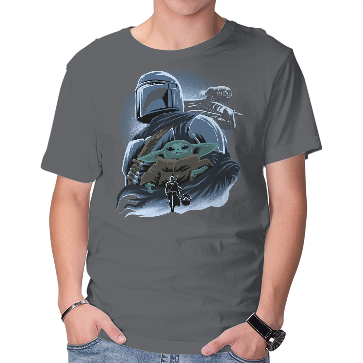 Clan Mudhorn – Sci-Fi Graphic T-Shirt in charcoal, product display