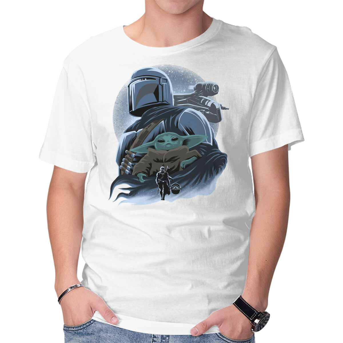 Clan Mudhorn – Sci-Fi Graphic T-Shirt in white, product display