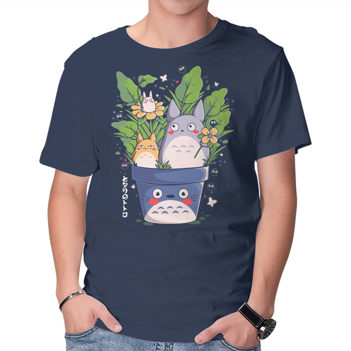 Spirits Garden – Anime Graphic T-Shirt in navy, product display