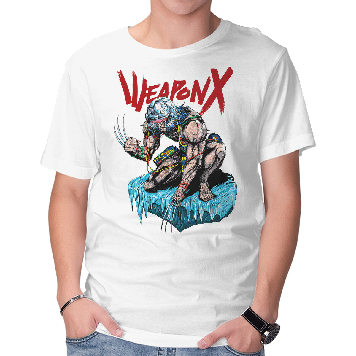 Berserker Weapon X – Anime Graphic T-Shirt in white, product display
