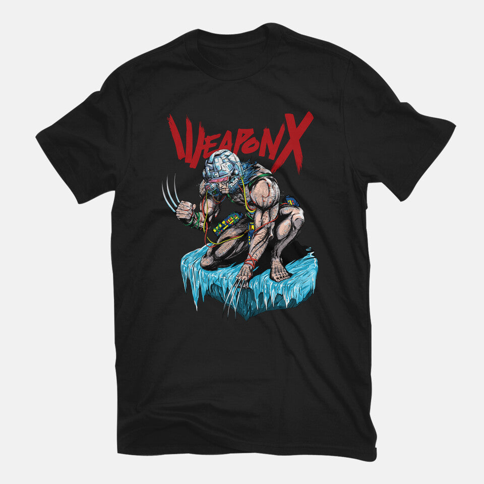 Berserker Weapon X – Anime Graphic T-Shirt in black, flat-lay product view