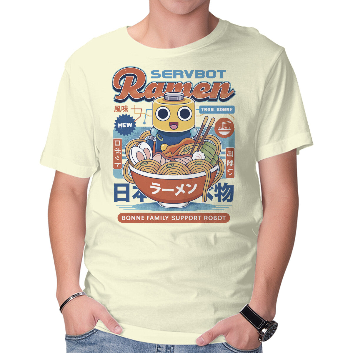Servbot Ramen Vintage – Gaming Graphic T-Shirt