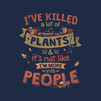 Plant Killer – Horror Graphic T-Shirt design artwork for navy graphic T-shirt