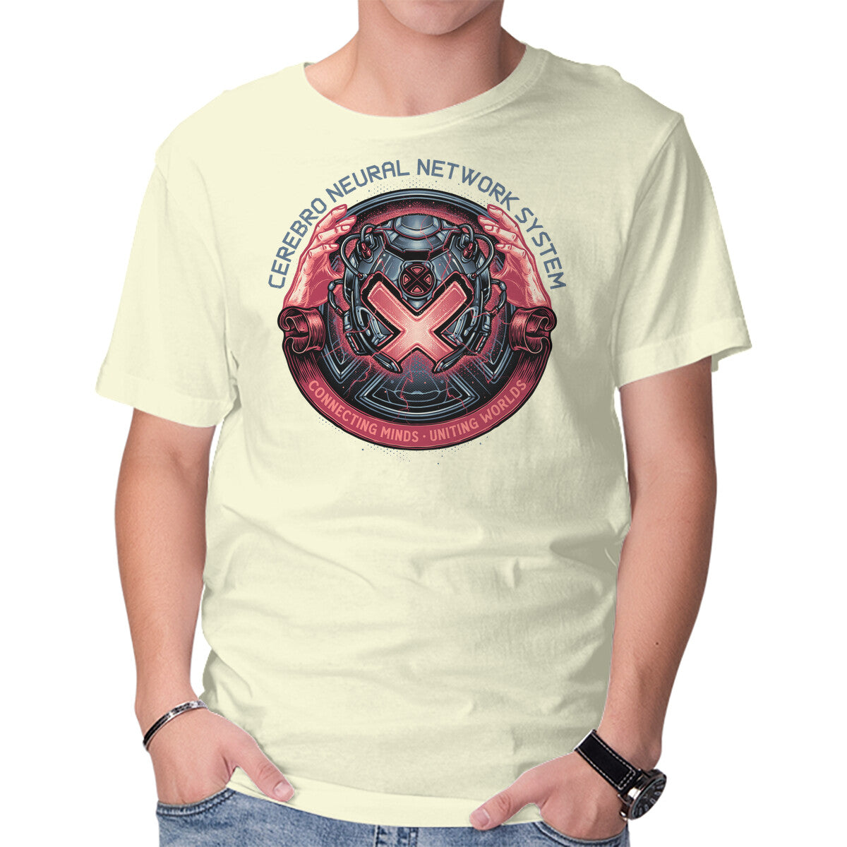 Connecting Minds Uniting Worlds – Sci-Fi Graphic T-Shirt