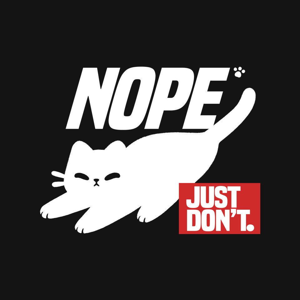 Nope Just Don't graphic print detail on black T-shirt