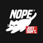 Nope Just Don't graphic print detail on black T-shirt