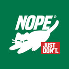 Nope Just Don't graphic print detail on green T-shirt