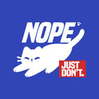 Nope Just Don't graphic print detail on royal blue T-shirt