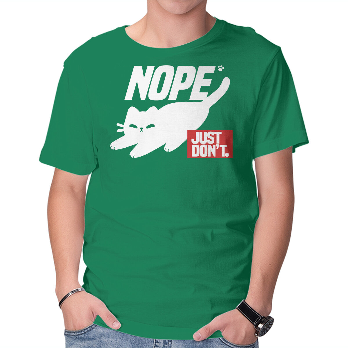 Nope Just Don't in green, product view