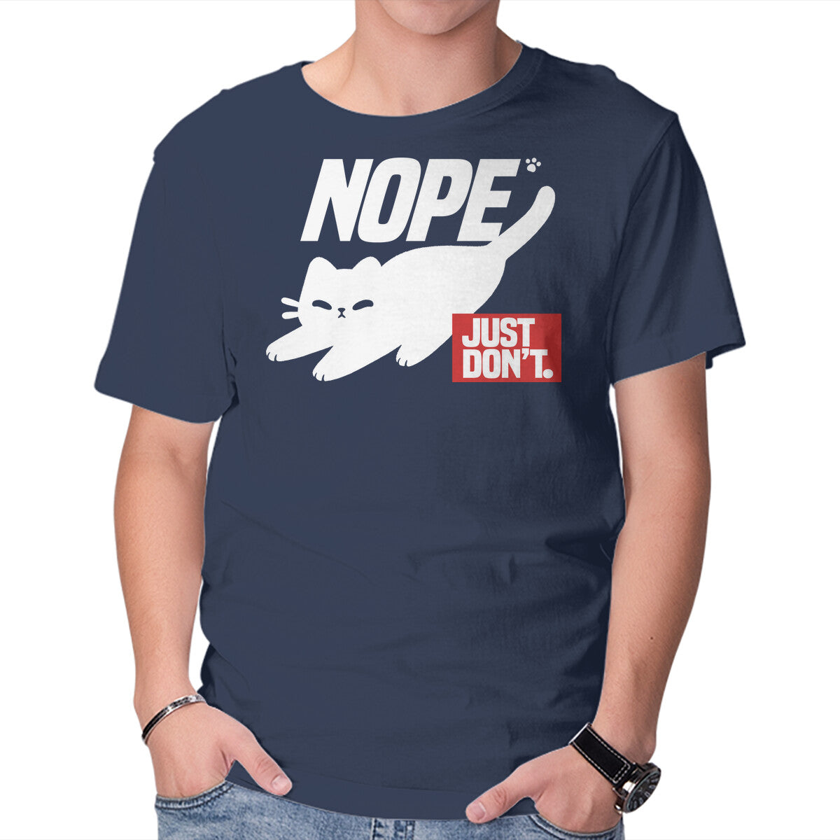 Nope Just Don't in navy, product view