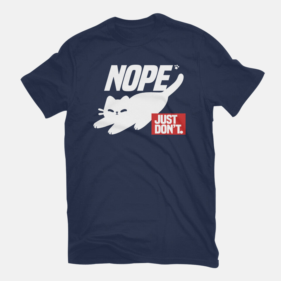 Nope Just Don't in navy, flat lay view