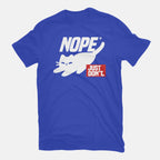 Nope Just Don't in royal blue, flat lay view