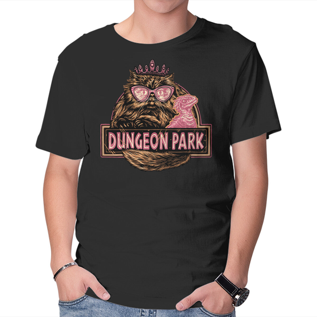 Welcome to the dungeon park in black, product view