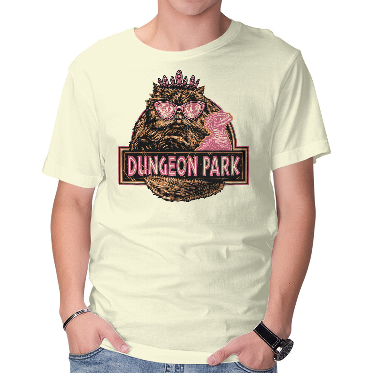 Welcome to the dungeon park – Cat Graphic T-Shirt