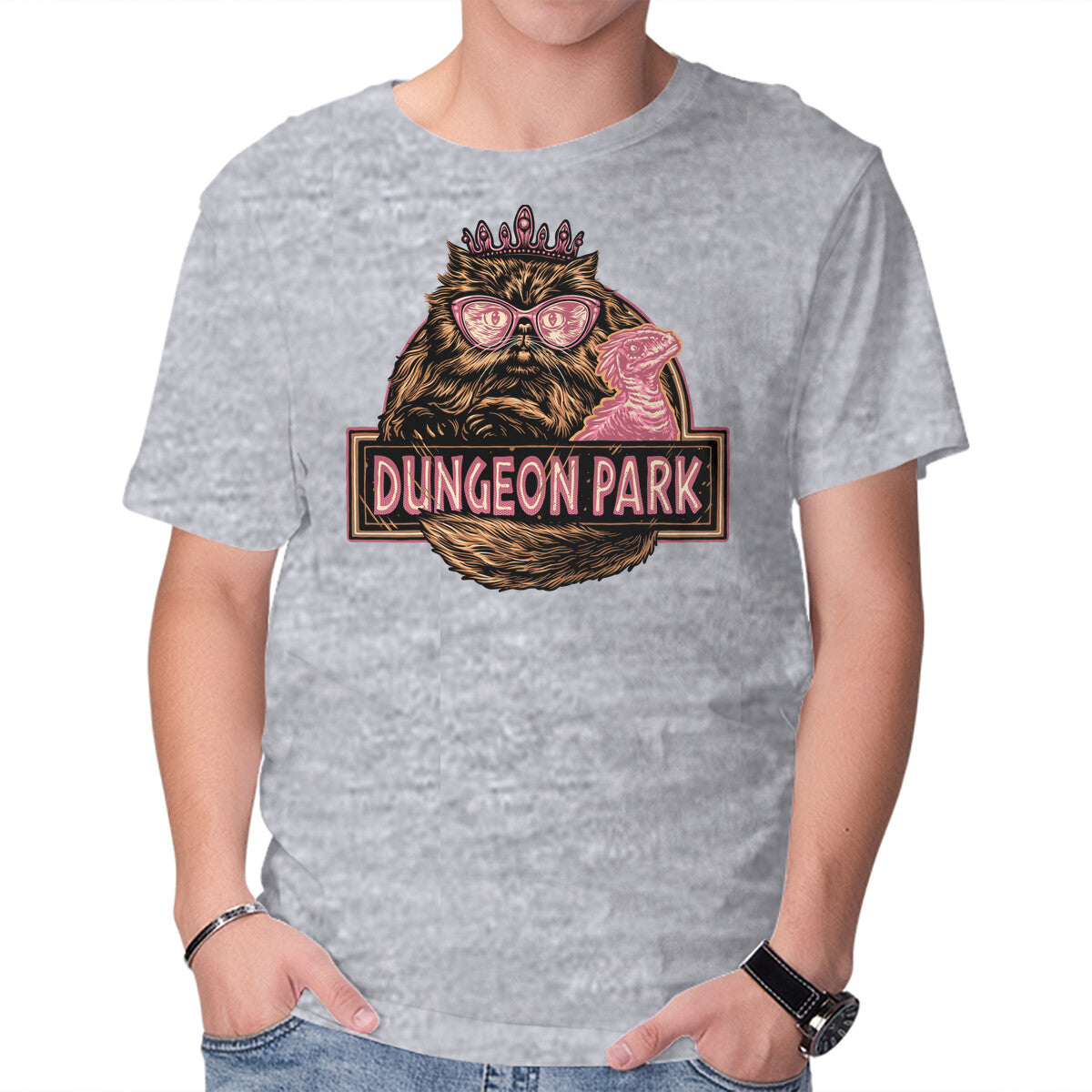 Welcome to the dungeon park – Cat Graphic T-Shirt