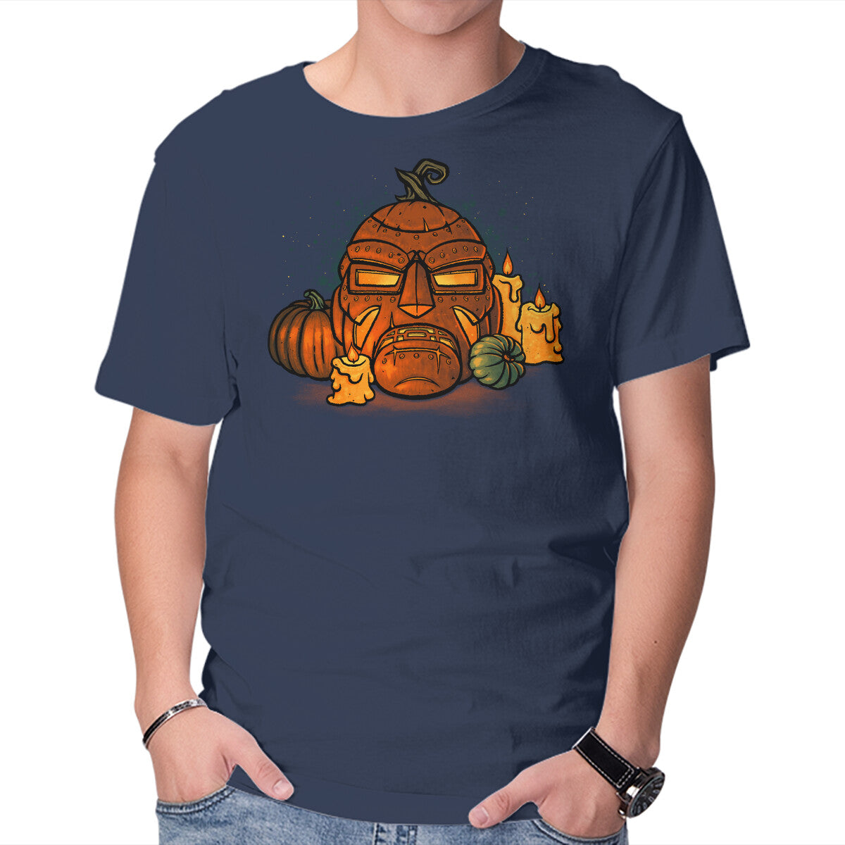 Happy Doomween in navy, product view