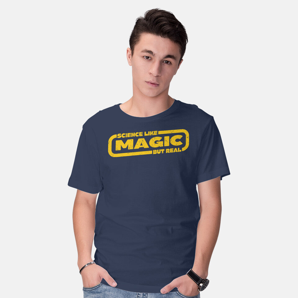 Model wearing navy Magic Graphic T-Shirt