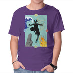 Four Elements – Anime Graphic T-Shirt in purple, product display