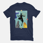Four Elements – Anime Graphic T-Shirt in navy, flat-lay product view