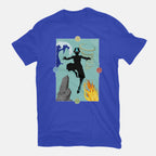 Four Elements – Anime Graphic T-Shirt in royal blue, flat-lay product view