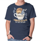 Currently Hibernating Hedgehog in navy, product view
