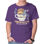 Currently Hibernating Hedgehog in purple, product view