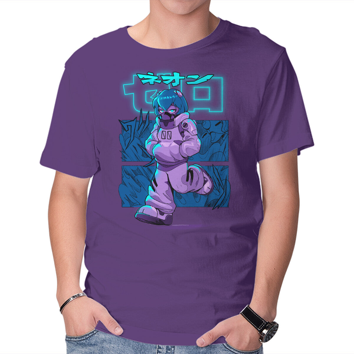 Neon Double Zero in purple, product view
