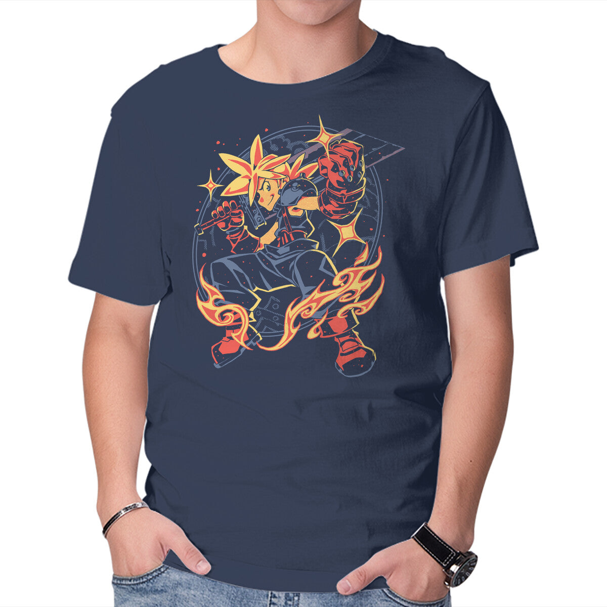 Here We Go II in navy, product view