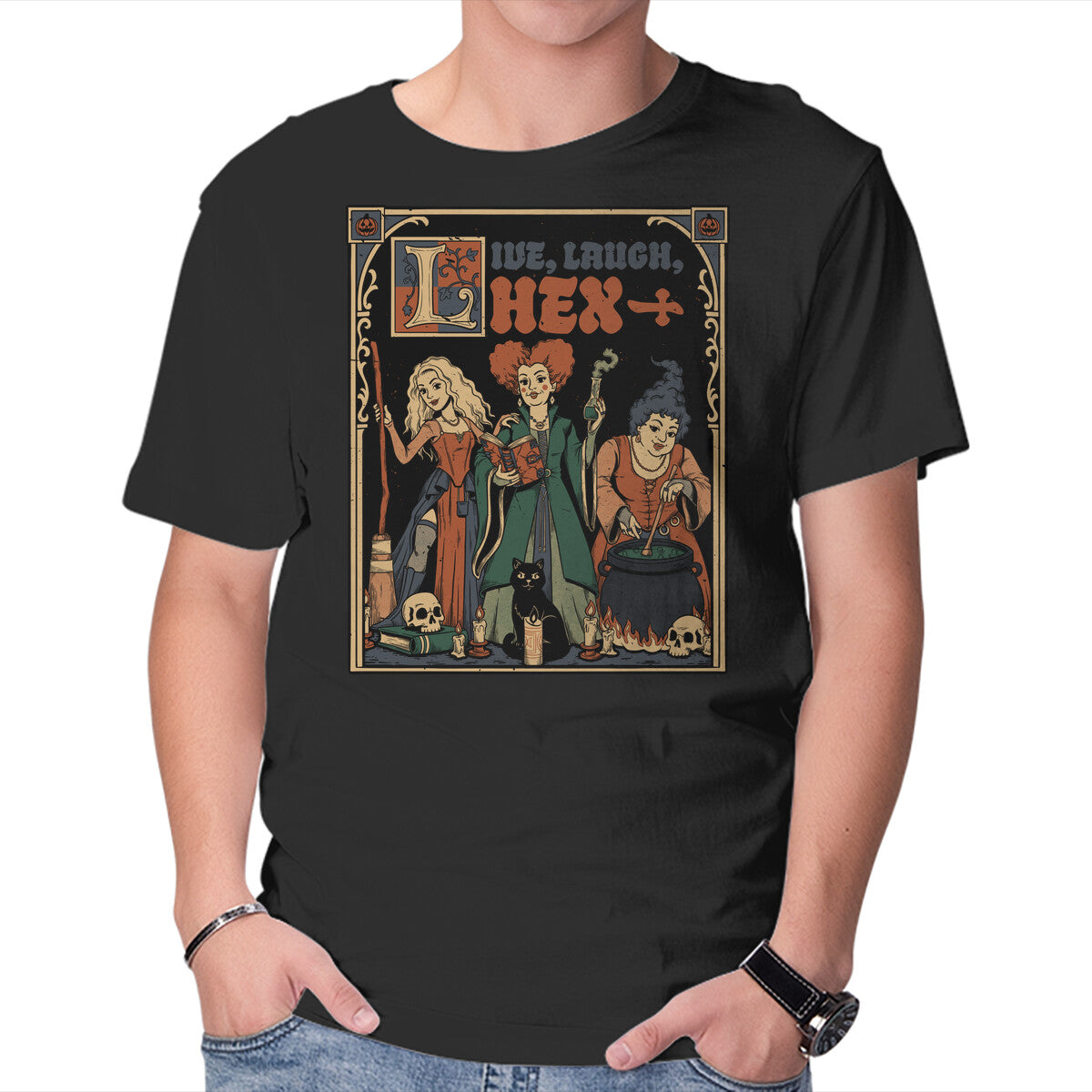 Medieval Witch Sisters in black, product view