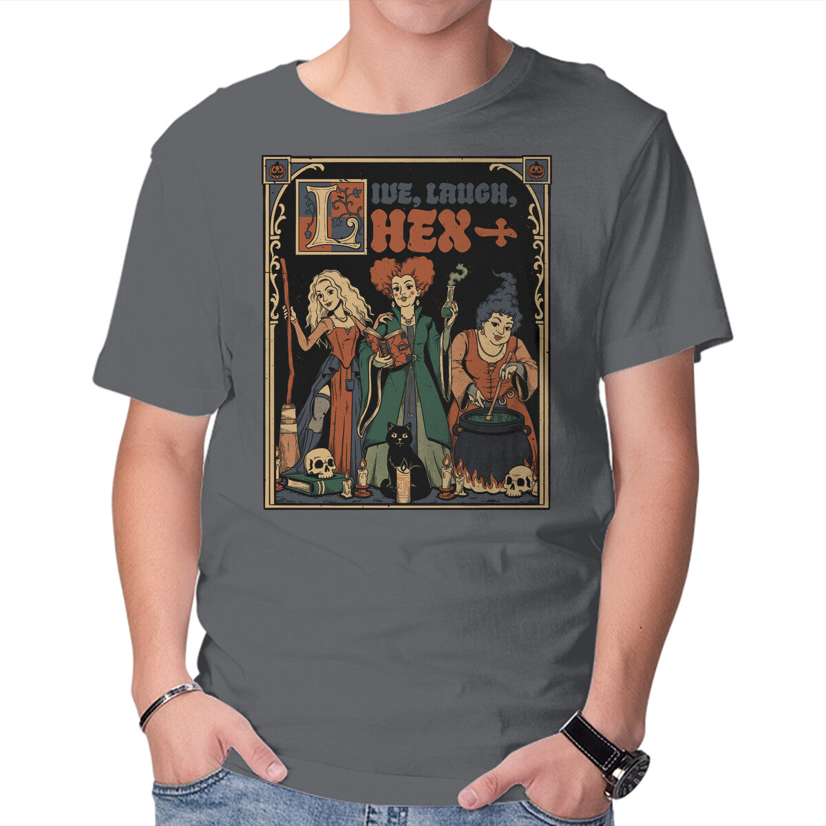 Medieval Witch Sisters in charcoal, product view