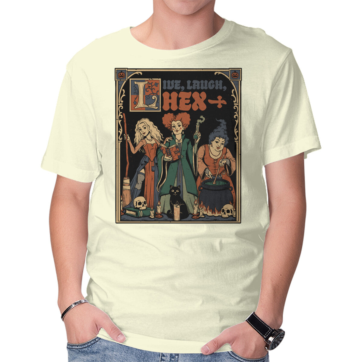Medieval Witch Sisters – Cat Graphic T-Shirt