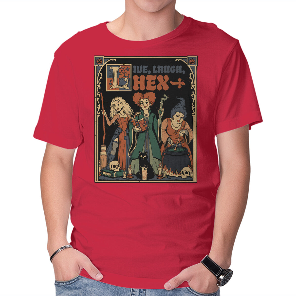 Medieval Witch Sisters in red, product view
