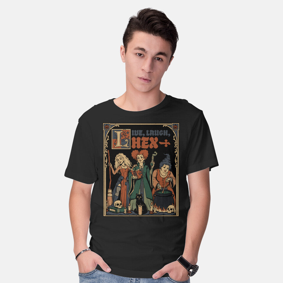 Model wearing black Medieval Witch Sisters