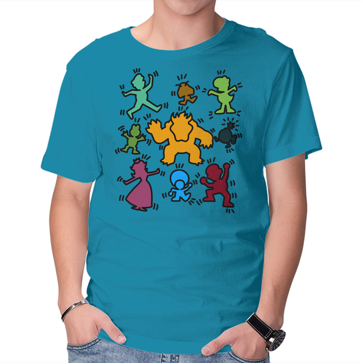 Classic Game Doodle in turquoise, product view