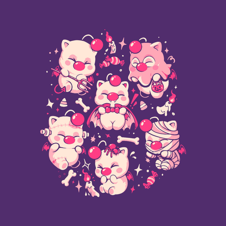 Creepy Cuties – Halloween Graphic T-Shirt design artwork for purple graphic T-shirt
