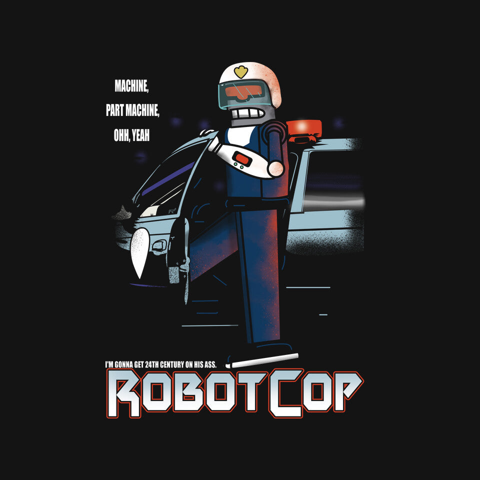 Robotcop – Sci-Fi Graphic T-Shirt design artwork for black graphic T-shirt