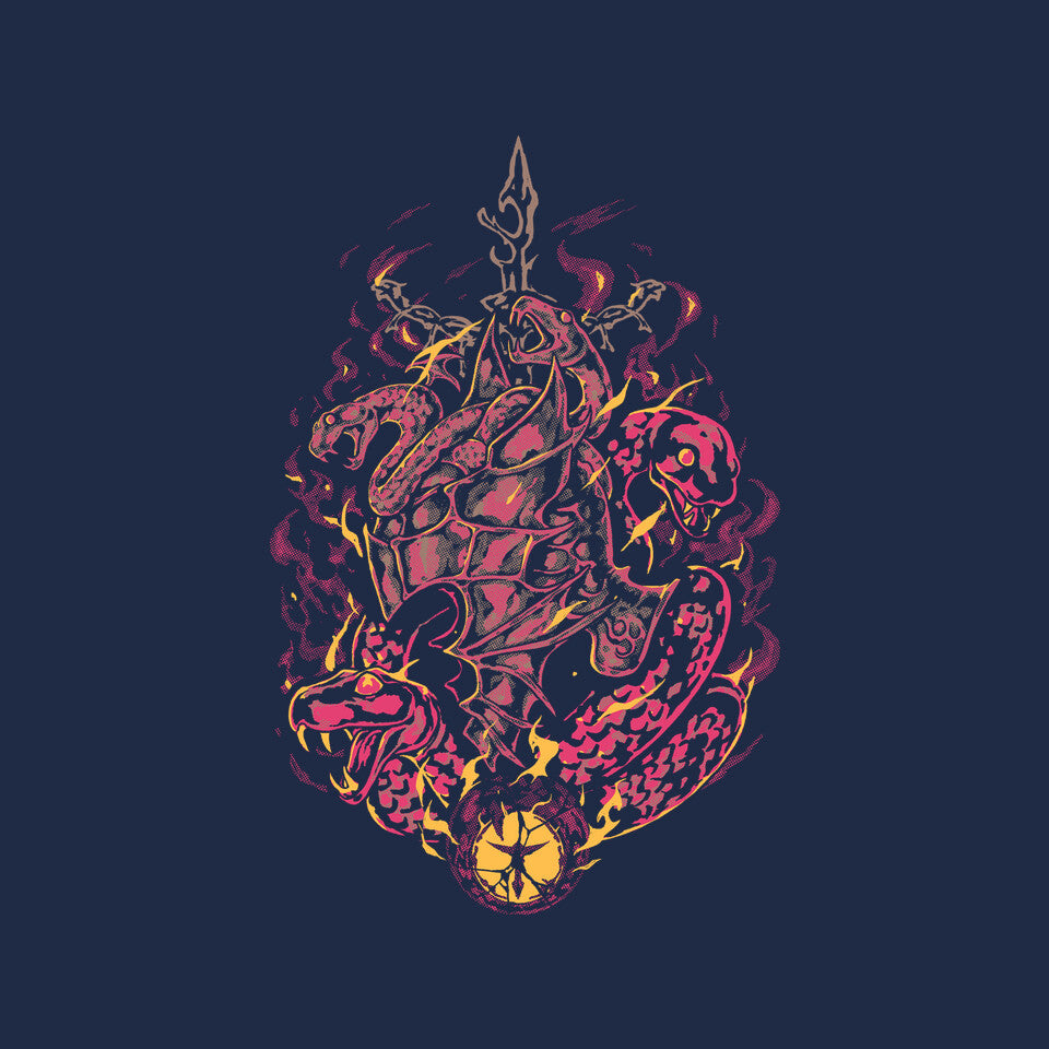The Forgotten One – Anime Graphic T-Shirt design artwork for navy graphic T-shirt