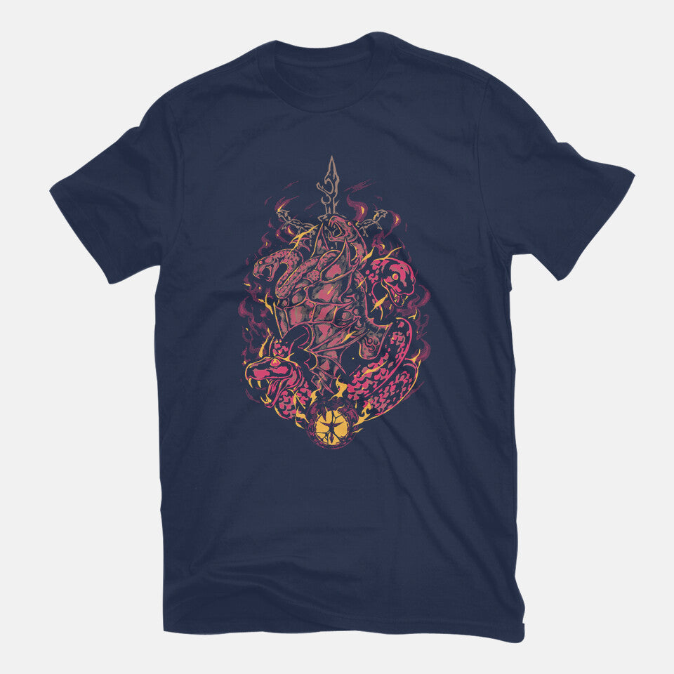The Forgotten One – Anime Graphic T-Shirt in navy, flat-lay product view